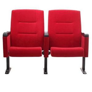 Sessel Art Deco Sessel Sofa 1 Sitzer für Theater Design Luxus Rot Textil Neu