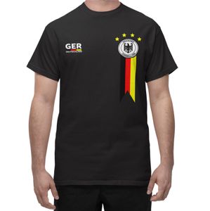 Deutschland EM 2024 Trikot schwarz - für Herren & Damen - zur Fußball Europameisterschaft - Germany Fanartikel - Größe XL