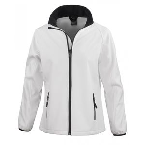 Result Core Damen Softshell-Jacke, bedruckbar RW3696 (XL) (Weiß/Schwarz)