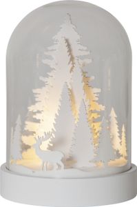 LED-Deko'Kupol',weiss, Rentiere, Timer, Batterie