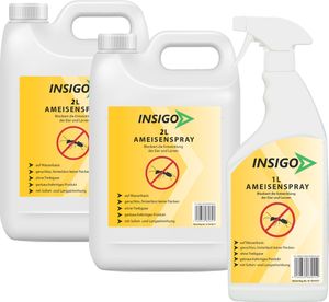 INSIGO 2x2L + 1L Anti Ameisen Mittel Spray Gift gegen Stop frei abwehren Bekämpfung Schutz