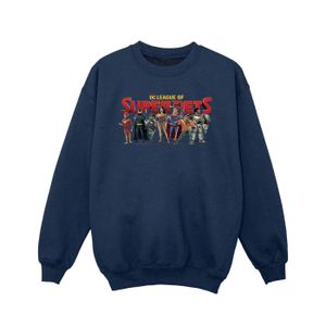 DC Comics - "DC Comics DC League Of Super-Pets Group Logo" Sweatshirt für Mädchen BI16063 (128) (Marineblau)