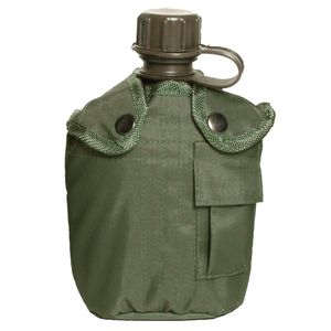 MIL-TEC Feldflasche 1ltr. Trinkflasche mit Hülle oliv Army Flasche Wasserflasche