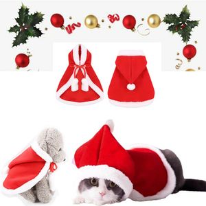 Melario Hund Katze Kostüm Weihnachten Umhang Verkleidung Kleidung für Katzen Anzug Größe: S