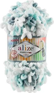100g Strickgarn ALIZE Puffy Fine Color, Fingerstrick-Wolle