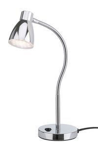 Briloner Leuchten LED Tischleuchte, Start, flexibler Lampenkopf, inkl. Kabelschalter An/Aus, Warmweiß 3000K, IP20, 17 x 34 cm