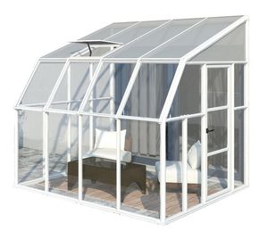 Rion Kunststoff Anlehngewächshaus Sun Room 44 | Weiß | 260x258x266 cm