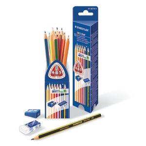 STAEDTLER 128 - černá - modrá - hnědá - zelená - světle modrá - oranžová - broskvová - červená - fialová - žlutá - 10 ks