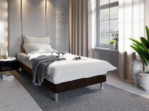 Jednolôžková posteľ s kovovými nôžkami HENRYK COMFORT 1 - 80x200, hnedá