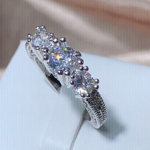 Vintage Silber Trauringe für Frauen Zirkon Verlobungsversprechen Ring Regenbogen Kristall mehrfarbiger Geburtsstein