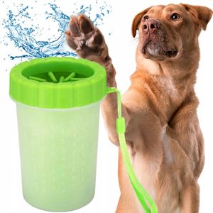 HappyPet Haustiere Fuß Reinigungsbürste Haustier-Pflege, Pfotenreiniger aus Silikon, einfach und leicht zu bedienen, Hundepfoten Reiniger 15x 10x 8cm