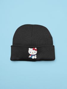 Dziecięce czapki zimowe Hello Kitty urocza czapka z kotem Dziecięca czapka zimowa ciepła Dziewczynka