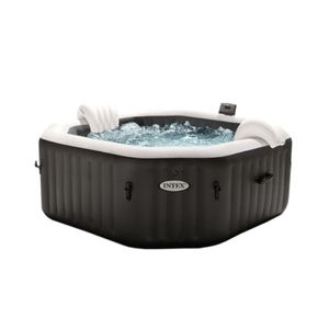 INTEX 28462 - Whirlpool - PureSPA "Jet + Bubble Deluxe" (ośmiokąt, czarny onyks, Ø218 außen/Ø168cm innen)