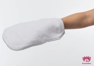 Frottee Paraffin Handschuhe Hand Paraffinbad, Wärmehandschuhe, weiß, 1 Paar