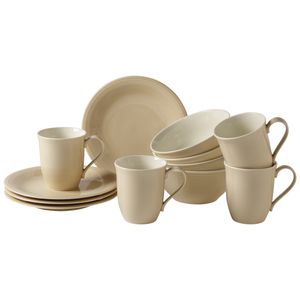 like. by Villeroy & Boch Color Loop Sand Fruehstuecks Set 12tlg. Premium Porcelain beige 1952839028