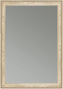 CLAMARO 'ELSA' Antik Wandspiegel mit Rahmen | Creme Weiß Gold | Shabby Chic Vintage Barock Spiegel mit Holzrahmen | Barockspiegel inkl. Metall Aufhänger und Montagematerial, Größe:40x60