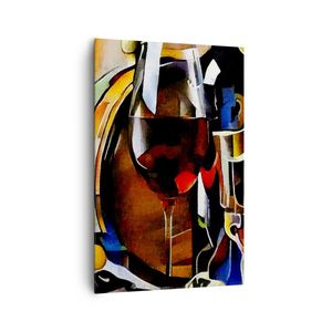 Bild auf Leinwand - Leinwandbild - Einteilig - Wein Abstraktion - 80x120cm - Wand Bild - Wanddeko - Wandbilder - Leinwanddruck - Wanddekoration - Leinwand bilder - Wandbild - PA80x120-3477