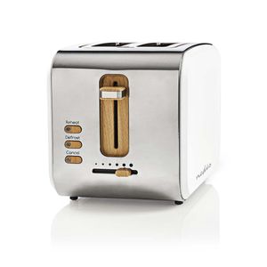 Nedis Toaster | Soft Touch Serie | 2 Steckplätze | Bräunungsstufen: 6 | Auftaufunktion | Weiss NE550671454