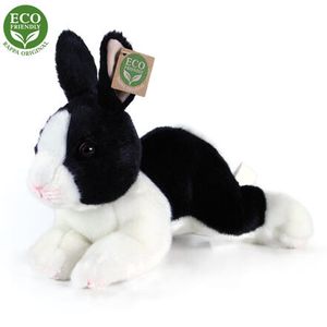 Ekologický králík Rappa bílý černý 23 cm