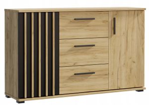 Meblowa1 Komoda Montana 140 Dąb Craft, 2D3S, Funkcjonalna i Elegancka Meble do Samodzielnego Montażu