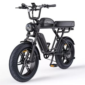 ENGWE E Bike męskie rowery elektryczne-Ebike z 2 bateriami, E-bike 20 * 4.0 calowe grube opony, Ebike męski rower elektryczny 7-biegowy, E-mountain bike FatBike
