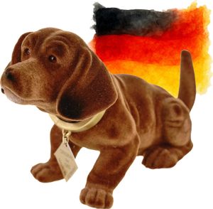 Wackel Dackel Hund Figur groß oder klein - Wackelkopf Kunststoff, Größe:klein