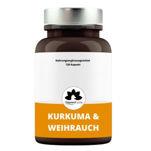 Kurkuma & Weihrauch Kapseln - 120 Kapseln - ideal für das Wohlbefinden