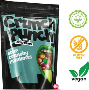 Crunch Punch Freeze Dried Candy Sour Crunchy Rainbows 100g