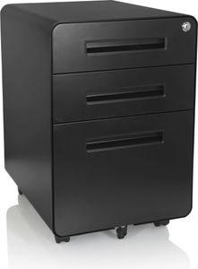 hjh OFFICE Rollcontainer mit 3 Schubladen COLOR PLUS I Bürowagen Stahl 60.5 x 40.5 x 50.0 cm