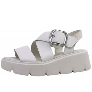 Rieker Manila Damenschuhe Sandalen Bequem Sandalette Weiß Freizeit, Schuhgröße:40 EU