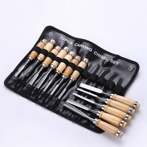 12 Pack Manual Wood Carving Hand Dláto Tool Set Carpenter Woodworking Carving Chisel DIY Hand Tools