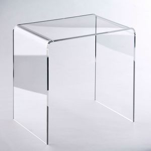 Hochwertiger Acryl-Glas Beistelltisch/Nachttisch, transparent, B44 x T29,5 cm, H 42,5 cm, Acryl-Glas-Stärke 8 mm