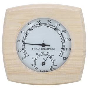 Asixxsix Sauna-Thermometer Hygrometer, 2-in-1-Holz-Temperatur-Feuchtigkeits-Monitor Innen-Feuchtigkeitsmesser-Thermometer Sauna-Zubehr für Badezimmer, Saunaraum und Schwitzraum Neu