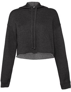 Bella+Canvas Damen Sweatshirt Cropped Fleece Hoodie 7502 Grau Dark Grey Heather S
