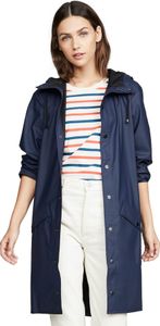 RAINS - Long Jacket Navy - Blau