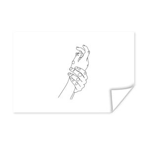 MuchoWow® Poster Hände - Strichzeichnung - Anatomie 90x60 cm - Schlafzimmer