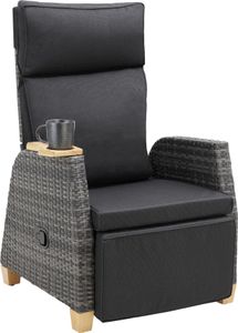Rattansessel Pescara mit Aluminiumgestell 68,5 x 67 - 128 x 87 - 104 cm