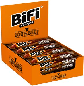 BiFi Original 100% Beef Rindersalami 24 x 20 g Geräucherte Wurstsnack