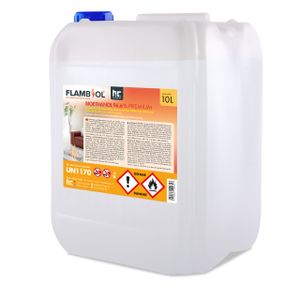 1 x 10 Liter FLAMBIOL® Bioethanol 96,6% Premium für Ethanolkamin in Kanistern