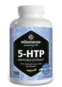 5-HTP 200 mg aus Griffonia Extrakt hochdosiert, 180 vegane Kapseln