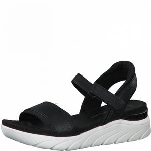 MARCO TOZZI Damen Sandalen Sandaletten Keilabsatz 2-28547-36, Größe:40 EU, Farbe:Schwarz