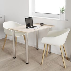 100x60 | Esszimmertisch - Esstisch - Tisch mit Chrombeinen - Küchentisch - Bürotisch | SONOMA