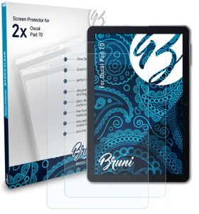 Bruni Basics-Clear 2x Schutzfolie kompatibel mit Oscal Pad 70 Folie