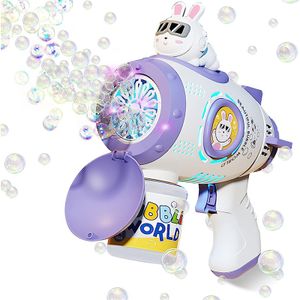 Weltraumkaninchen Seifenblasenmaschine, Seifenblasenpistole Hochzeit, Seifenblasenmaschine Pistole für Kinder 5000+ Seifenblasen