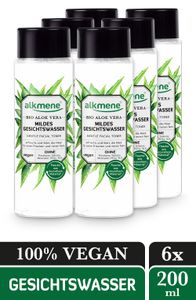 alkmene Gesichtswasser mit Bio Aloe Vera - milde Gesichtsreinigung für alle Haut Typen - vegane Gesichtspflege 6x 200 ml