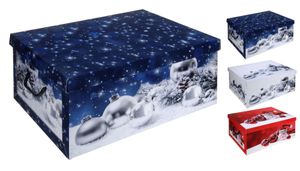 Úložný box 49x39x24 - sada 3 kusov - vianočné motívy