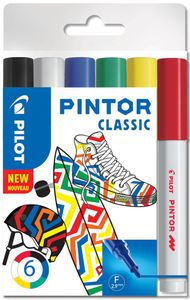 Popisovač akrylový Pilot Pintor 4074, Classic, 1 mm, sada 6 ks