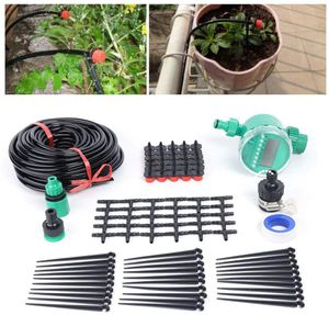 Automatická zavlažovací sada Zahradní zavlažovací systém 25m 30 kapátka + časovač pro zahradní květinový záhon Terasa Rostlina