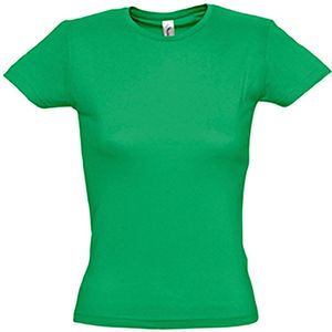 SOLS dámske tričko s krátkym rukávom a okrúhlym výstrihom PC289 (XL) (Kelly green)