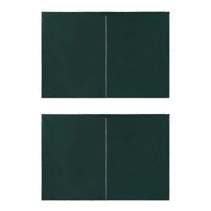 Prolenta Premium  Partyzelt-Seitenwände 2 Stück Reißverschluss PE Grün